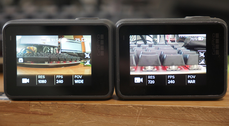 Ở 240fps: Gopro 6 cho quay ở góc Wide với 1080p trong khi Gopro 5 cho quay NAR khá hẹp ở 720p. (không có chống rung). Điều này cả tiến cực đáng tiền, vì góc rộng cho phép quay được nhiều cảnh slowmotion đối tượng to hơn.
